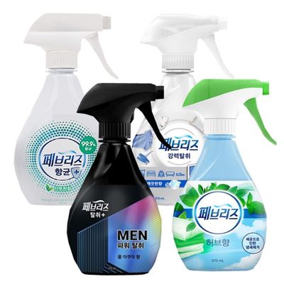 WL 페브리즈 특수 섬유탈취제 370ml 4종택1 패브리즈맨(WFNO2XP)