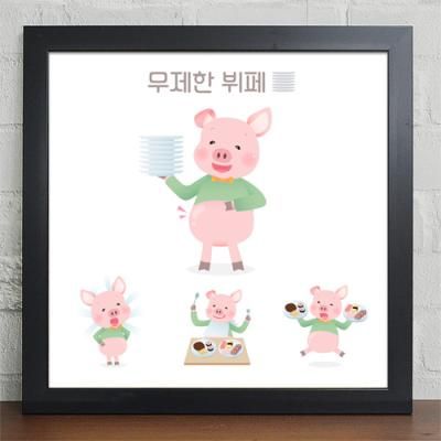 iv174-요식업캐릭터총집합_인테리어액자