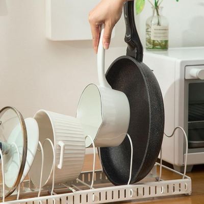 식기건조대 후라이팬 식기정리대 수납 크기조절 K531