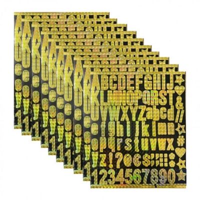 반짝이 숫자 알파벳 스티커 세트 890pcs(WFHADX4)