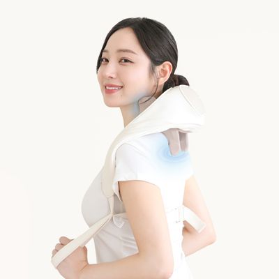 무아스 두드림 케어 무선 목 어깨 마사지기 