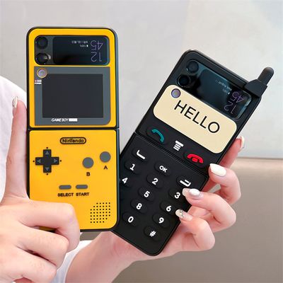 갤럭시 z플립 7 6 5 4 3 레트로 안테나 전화기 케이스