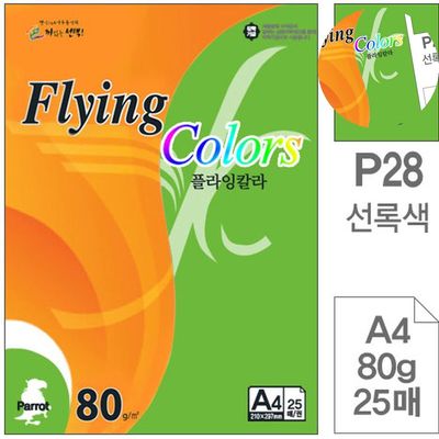 종이공예 색상지 색지 선록색 A4 80g 25매(WFPBQ4N)