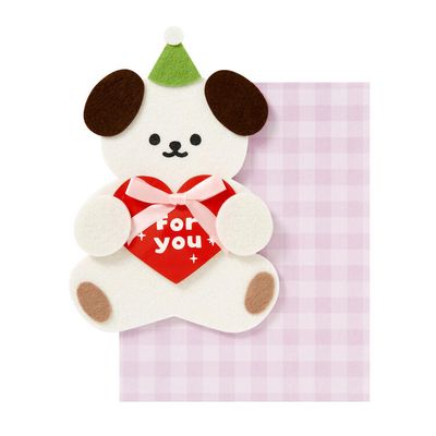 아트박스 강아지 부직포 카드