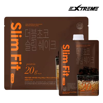 익스트림 더블초코 슬림 단백질 쉐이크 7포