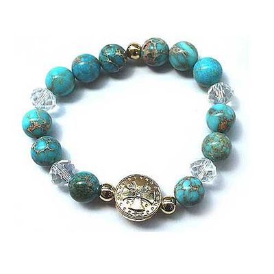 블루 임페리얼 여성 향기 원석 팔찌(W356761)