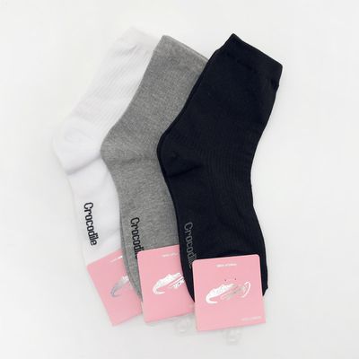 여성 클래식 골지 크로커다일 중목양말 5켤레묶음