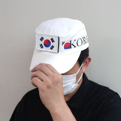 흰색 태극기 부착용 자수 마크 의류 가방 장식용 와펜 패치(WFP96ZR)
