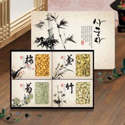 사군자 아몬드,호두,피스타치오,해바라기씨 세트