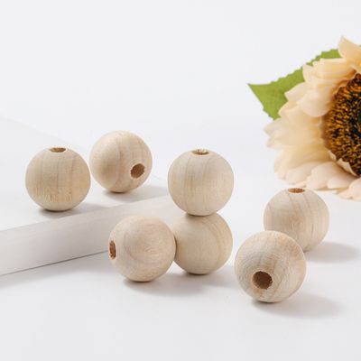 마크라메 공예 재료 나무구슬 우드 비즈 우드볼 20mm
