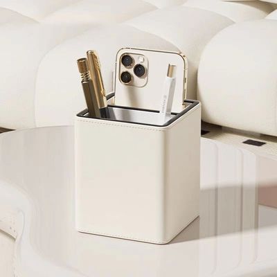 가죽 데스크 연필꽂이 필통 정리함 리모컨홀더 수납함(WFHNGCV)