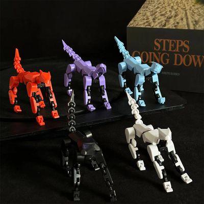 3D 프린팅 다관절 가동 개 액션 피규어 DIY 블록 조립