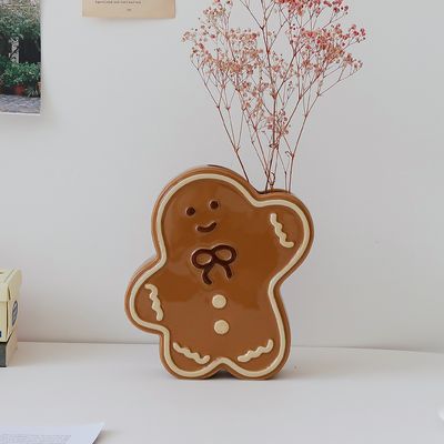 쿠키 오브제 인테리어 세라믹 화병