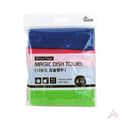 주방행주 청소 이사 다용도 타올 4개(WF406D4)