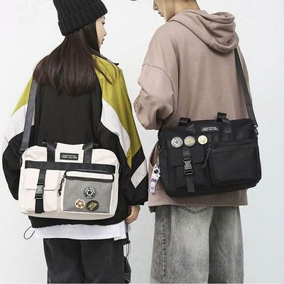 학생 캐주얼 메신저백 가방 메쉬 포켓 크로스백 남녀(WFLQ8II)