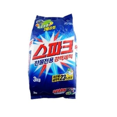 스파크 리필 세탁세제 3kg 가루세제 가루세제 퍼실세제 섬유유연제(WFLQFAB)