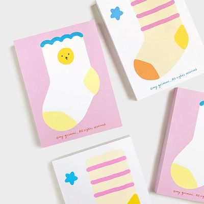 마이 페이보릿 양말 - 메모패드 2종