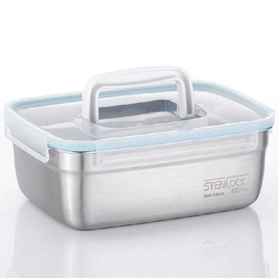PURE 스테인레스스틸 핸디 밀폐용기 1호 용량 4800ml