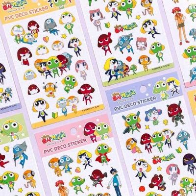 4디자인1세트 개구리중사 케로로 PVC 데코 스티커