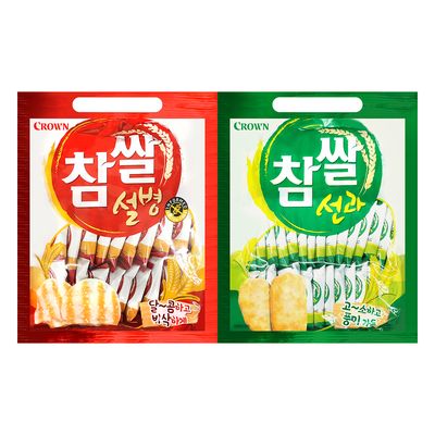 크라운 참쌀 설병 270g+참쌀 선과 253g