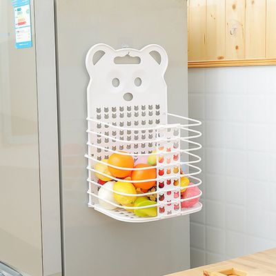 빨래바구니 벽걸이 조립식 틈새 바구니 화이트 F783