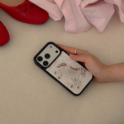 drawing horse 디자인 [블랙 맥세이프 범퍼케이스]