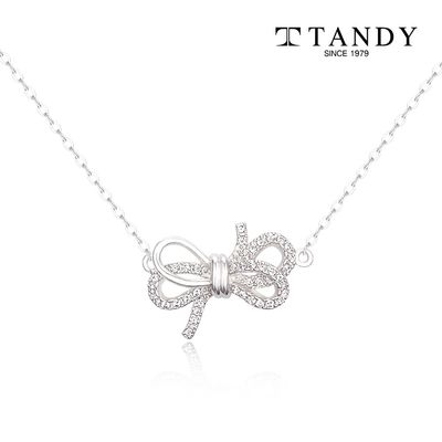 탠디 실버925 지르코니아 리본 목걸이 TDN610 실버