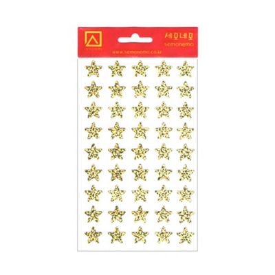 1000 모양견출지 별홀로 10-315-2GL 4매 금색 13X14