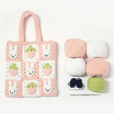 딸기밭 토끼 가방 - Knitting kit