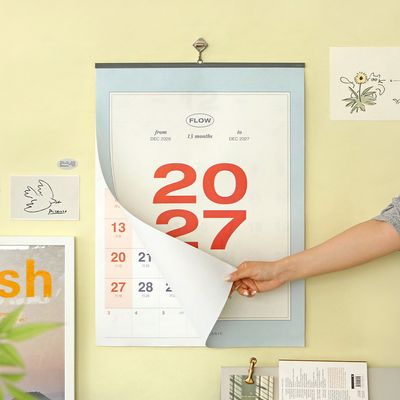 아이코닉 2027 플로우 월 캘린더 벽걸이달력 A2