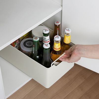 싱크대  펜트리 수납 철제 슬라이딩 레일 서랍형 선반