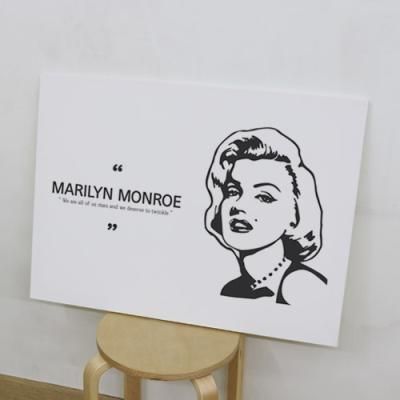 pl473-캔버스액자72.7x53_마릴린먼로명언(가로)