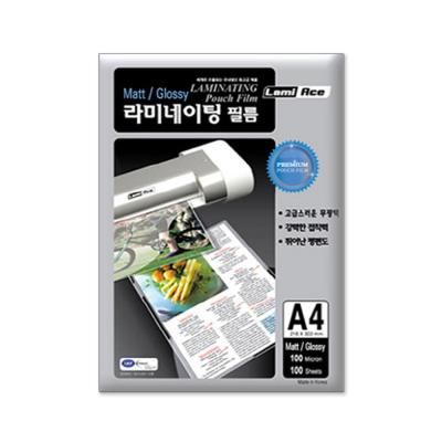 라미에이스 단면무광 코팅필름 100MIC A4(100매)