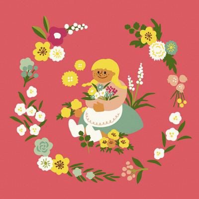 하이디의 정원 핑크 (캔버스) DIY그리기 30x30