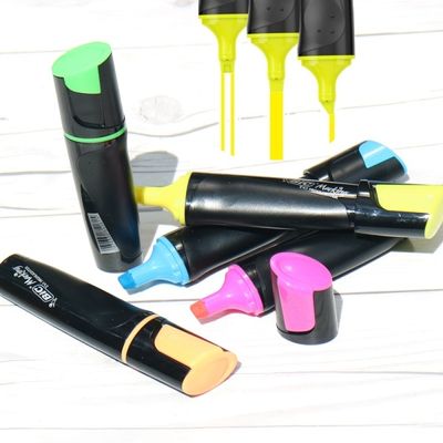 빅 3종류 라인 마킹 하이라이터 3Way 형광펜 1자루