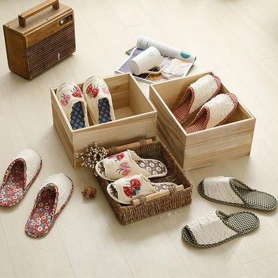 순면 초경량 퀼트 패브릭 면실내화(WFJWWZD)