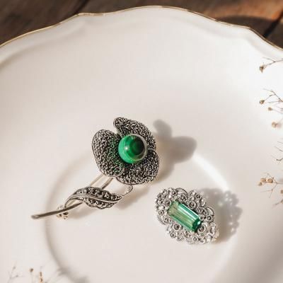 바이데이지 Bh0184 시베리아쿼츠 원석 실버브로치