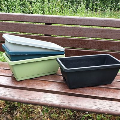 중형 직사각형 플랜터 베란다 원예용 화분 빈 용기 식물 정원 관리 인테리어 소품(WFP97AV)
