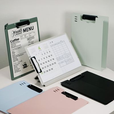 파스텔 컬러 A4 스탠딩 클립보드 파일 케이스