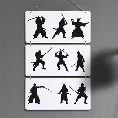 ny882-멀티아크릴액자_사무라이실루엣(3단)