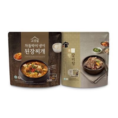 차돌박이 냉이 된장찌개 800gx2+궁 왕갈비탕 1,020gx2