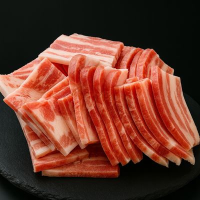 [더미트] 수입산 듀록 냉동 슬라이스 삼겹살 1kg 2팩