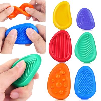 실리콘 큐브 납작 텍스처 피젯 토이 스트레스 해소