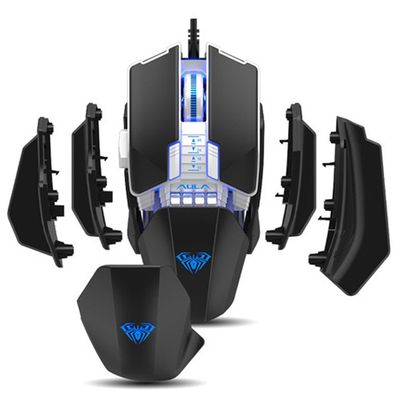 QSENN AULA LED 커스텀 게이밍 마우스 H508(WD62D17)