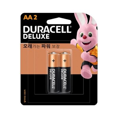 디럭스 알카라인 건전지 AA LR6 1.5V 2개입 일회용
