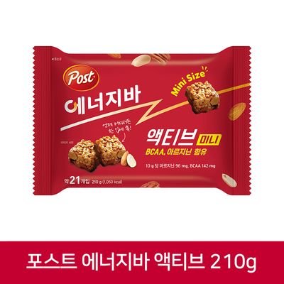 포스트 에너지바 미니 액티브 210g (총 21개입)