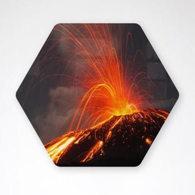 af397-폼아크릴액자56CmX49Cm6각형대형_화산폭발