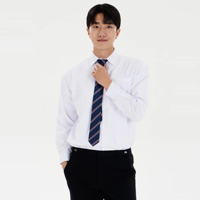 (대여)남자 심플 포켓 긴팔 셔츠 교복 학생복 유니폼