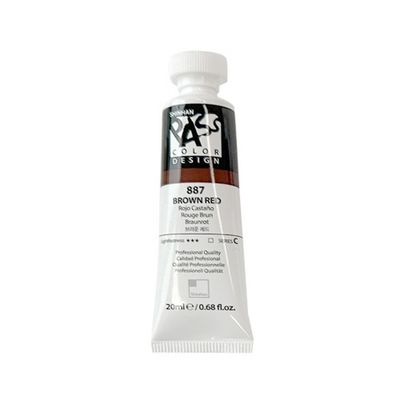패스컬러물감 낱색 C 20ml 887 브라운 레드