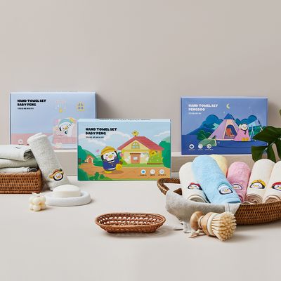 펭수 고리형 순면 핸드타월 5장 세트 BPHT05